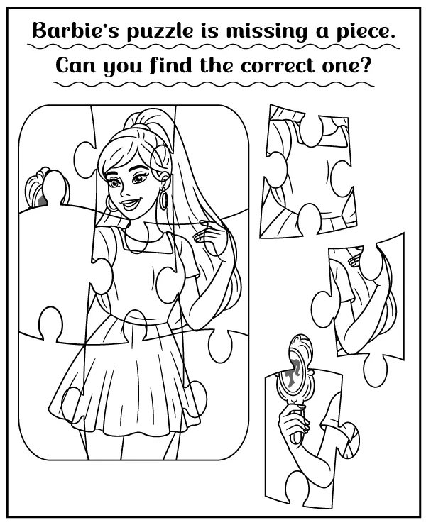 Find the right Barbie puzzle