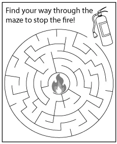Easy maze - firefighter puzzles for kids