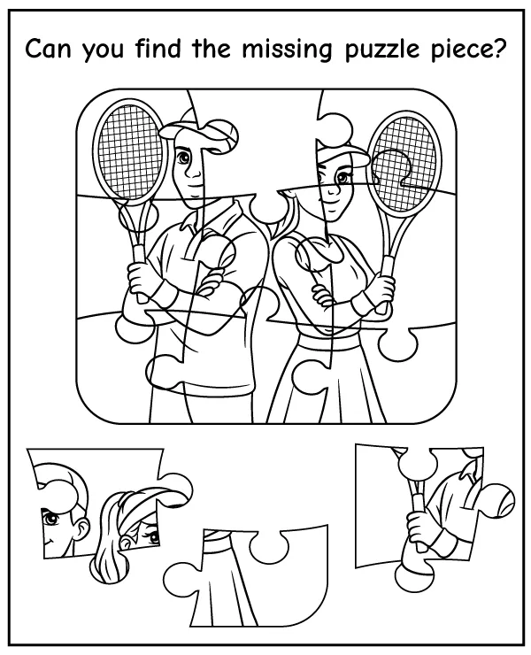 Find the right tennis puzzle