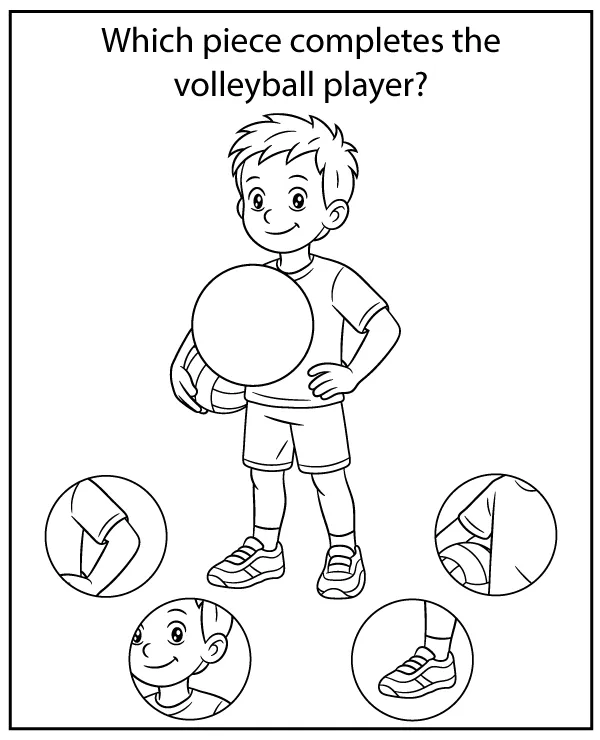 Which piece completes the vollayball player