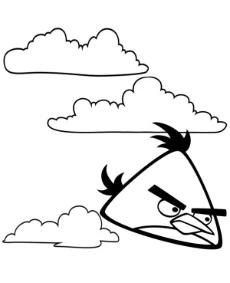 Flying Chuck coloring page Angry Birds