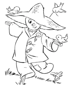 Scarecrow coloring pages for free