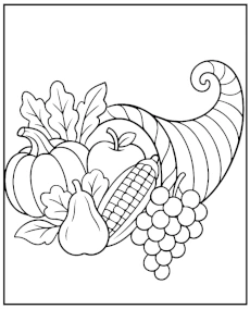 Cornucopia coloring page printable
