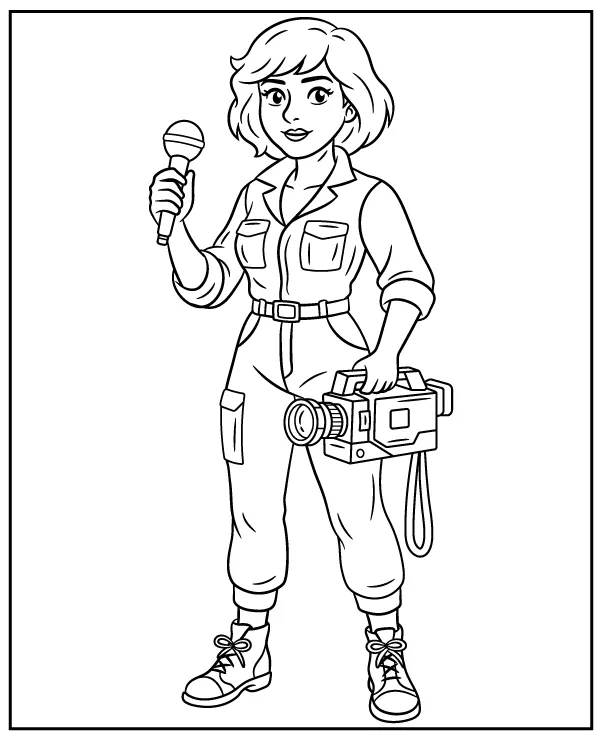 April O'Neil coloring page Ninja Turtles reporter