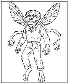 Crazy scientist Baxter Stockman coloring page