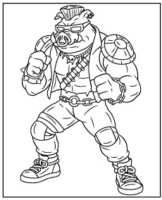 Bebop coloring pages Ninja Turtles