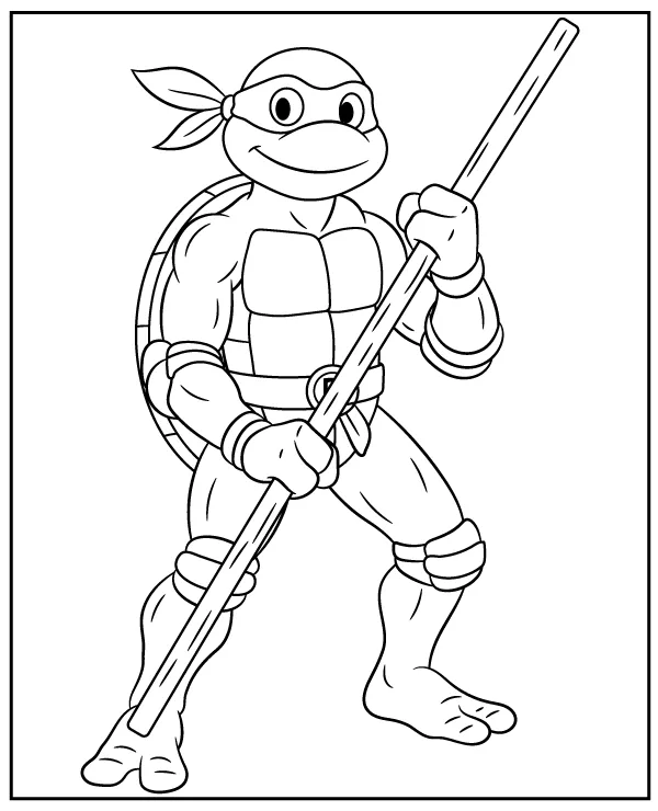 Ninja Turtle Donatello coloring page
