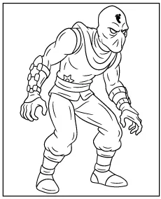 Foot Clan ninja printable coloring pages