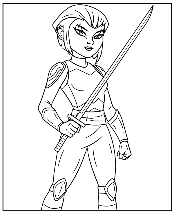 Karai Foot Clan ninja coloring page