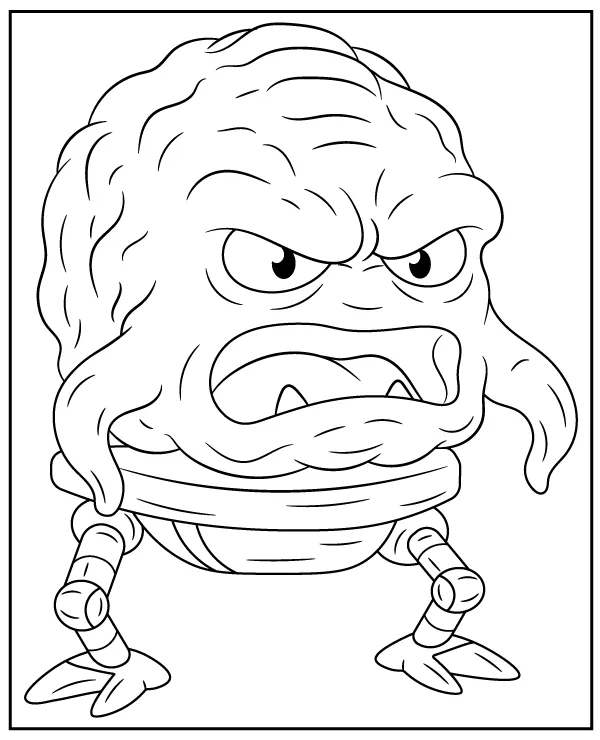 Krang coloring page Teenage Mutant Ninja Turtles antagonist