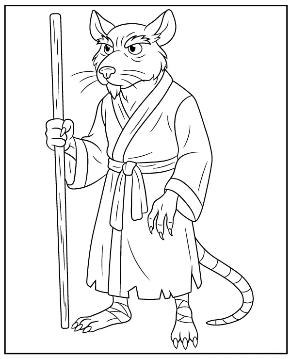 Master Splinter coloring page Ninja Turtles