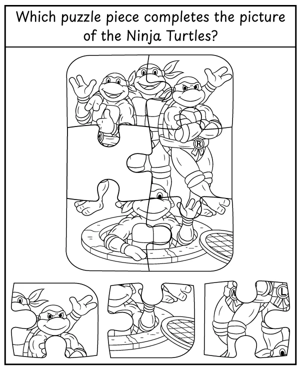 Find a piece of the puzzle that completes the Ninja Turtles picture