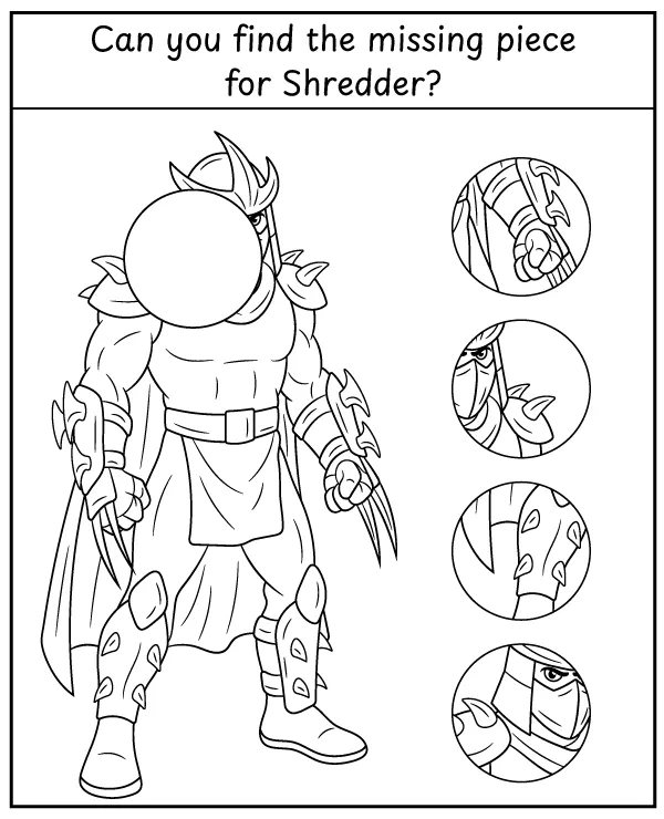 Find the right piece to complete the picture of Shredder