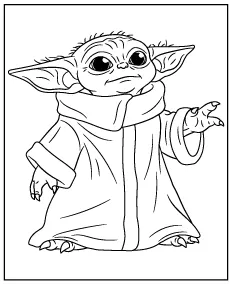 Grogu Baby Yoda coloring page Star Wars