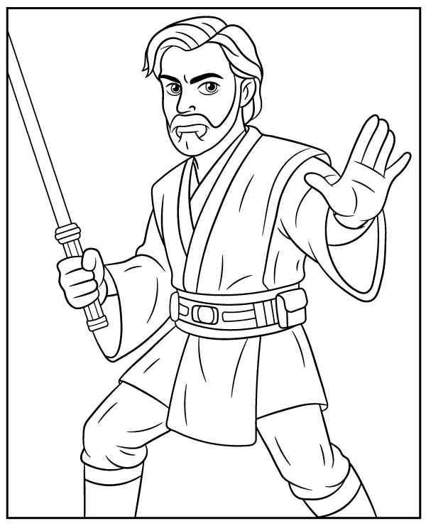 Obi Wan Kenobi coloring page Star Wars character