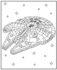 Spaceship Millennium Falcon coloring page printable