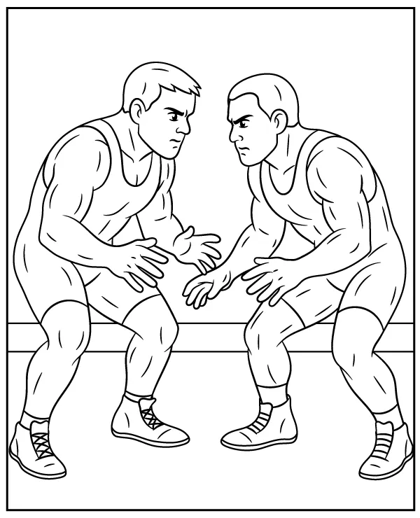 Catch Wrestling coloring page for children