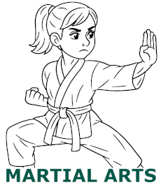 Martial arts coloring pages category