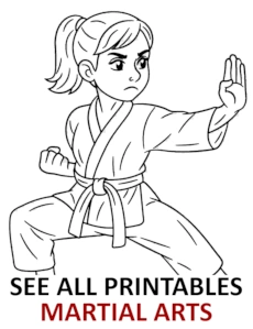 Check all martial arts coloring pages