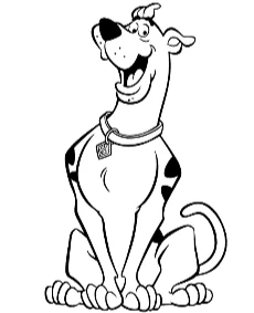 Dog Scooby-doo coloring sheet