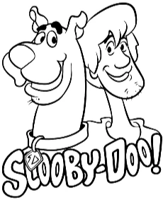 Scooby-Doo coloring sheet with Shaggy