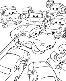 Interview with McQueen coloring sheet