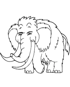 Mammoth coloring pages to print