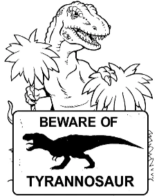 T-rex coloring pages dinosaurs