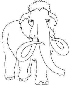Printable coloring pages mammoth