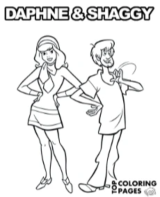 Daphne with Shaggy printable picture