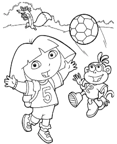 Coloring pages with Dora and friends