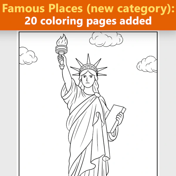 Famous places in the world coloring pages category annoucement