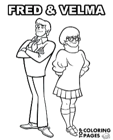 Fred with Velma coloring page printable