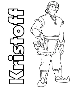 Kristoff from frozen movie coloring page