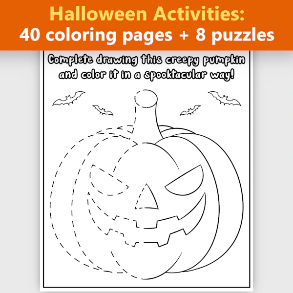 Halloween coloring pages and activities for children 2025