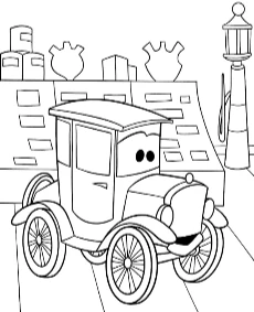 Free Lizzie coloring pages Cars