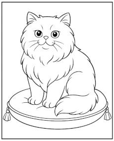 Printable coloring page persian