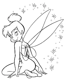Tinker bell coloring sheet to print