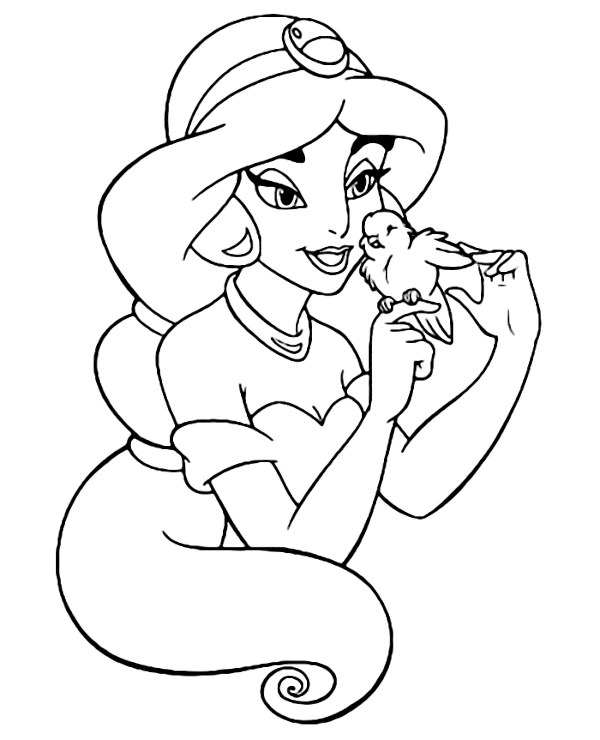 Princess Jasmine coloring page