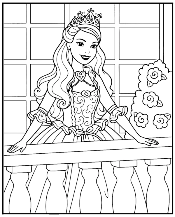 Fairy Tale Queen printable coloring page
