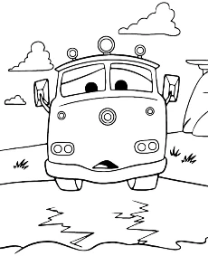 Free Cars coloring page Red Firetruck