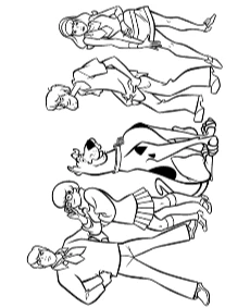 Scooby Doo cartoon whole crew