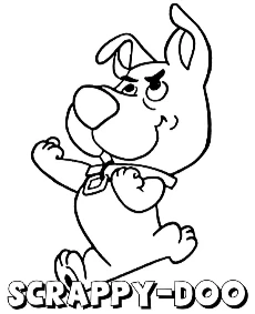 Scrappy-Doo easy picture to color