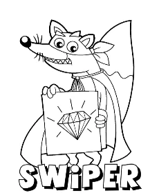 Fox Swiper coloring page printables