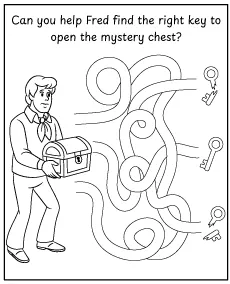 Scooby-Doo Fred maze for children printables