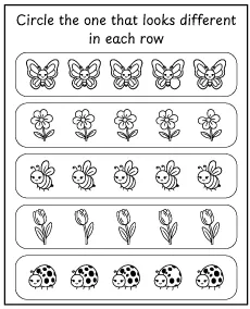 Which item is different - spring puzzle for children mini