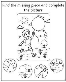 Find the puzzle that will complete the spring coloring page mini