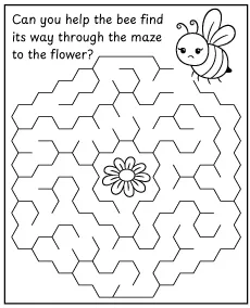 Spring maze - puzzle activity for children mini