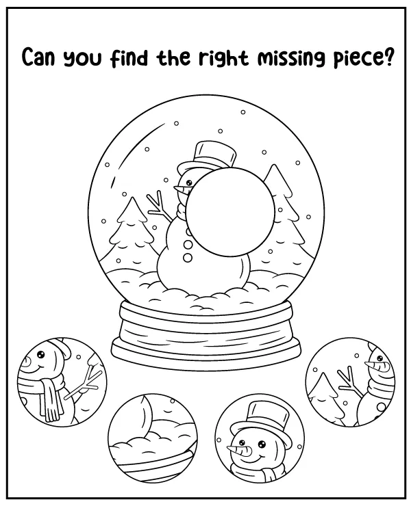 Missing Puzzle Piece - Winter Cctivity for Children