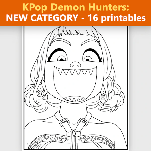 New category of KPop Demon Hunters coloring pages
